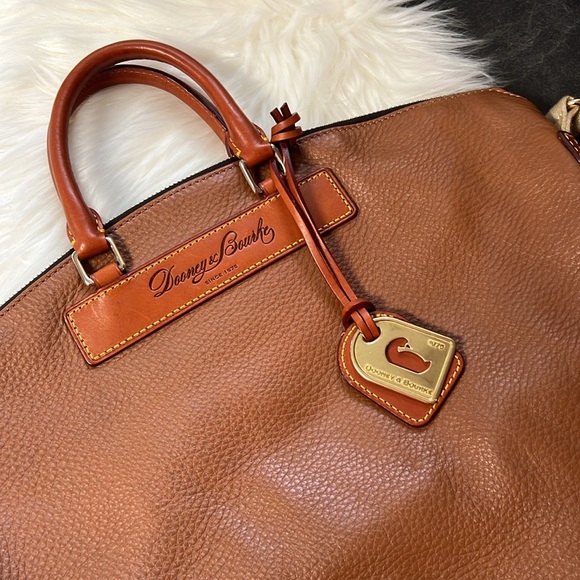 NWOT Dooney & Bourke Juliette weekender travel bag Vachetta Florentine leather - Picture 7 of 17